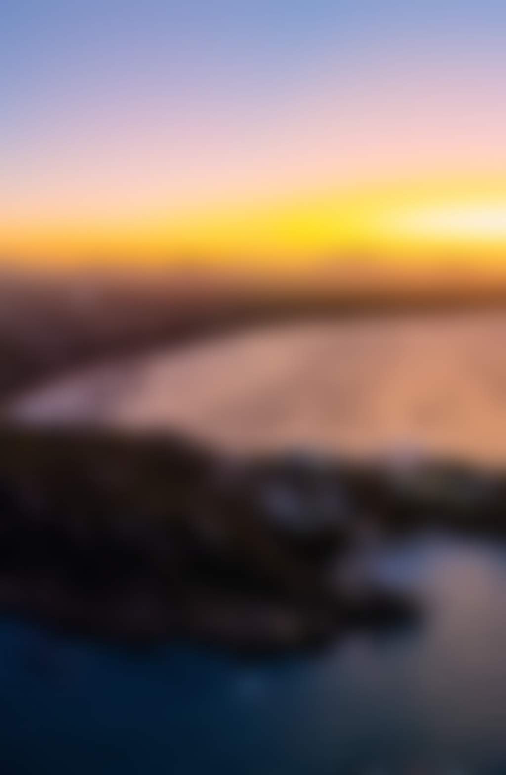 Bay view at sunset