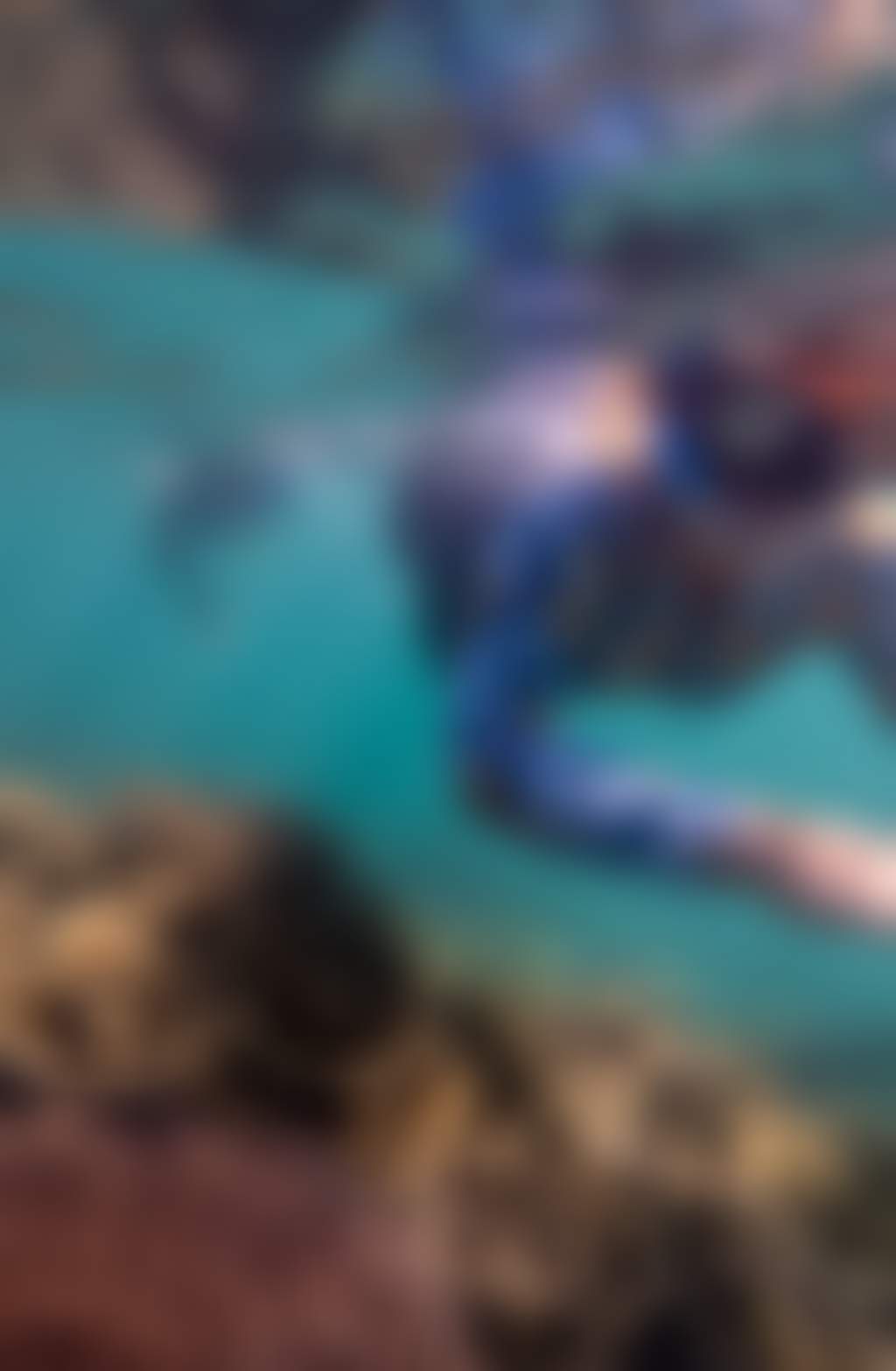 You can snorkel off the beach